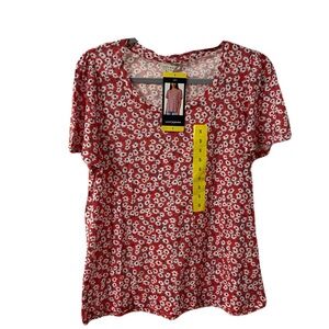 NWT Red Floral Women's Top